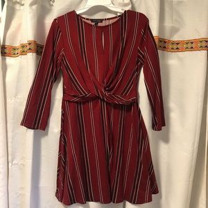 As u wish red striped holiday dress size L